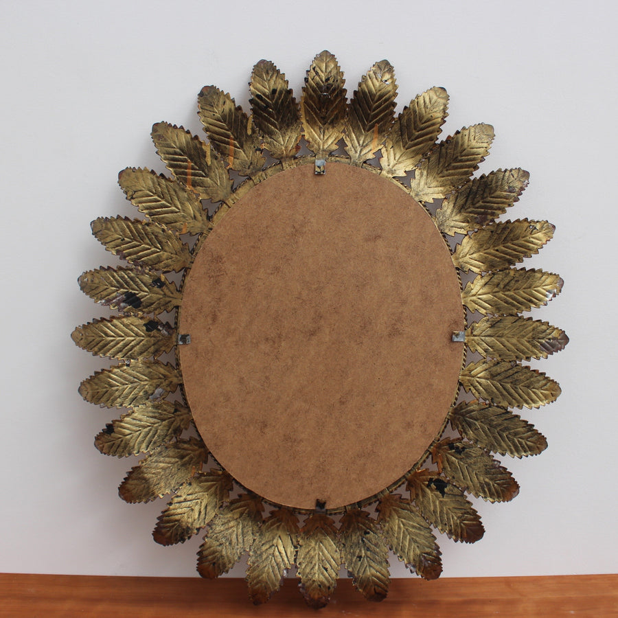 Spanish Copper Patina Sunburst Mirror (c. 1950s)