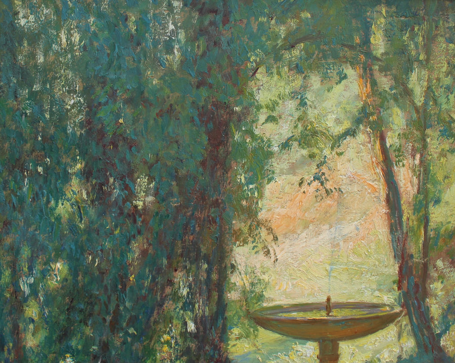 'Fountain in a Park' by Octave-Denis-Victor Guillonnet (circa 1930s)