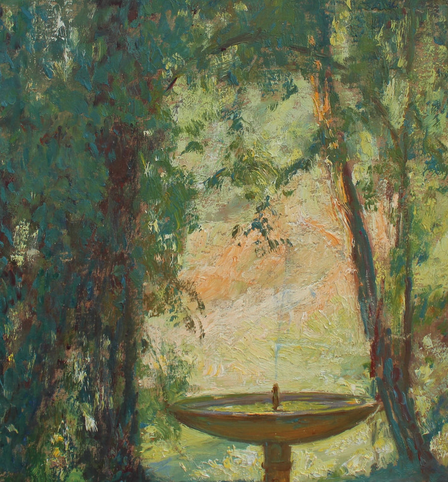 'Fountain in a Park' by Octave-Denis-Victor Guillonnet (circa 1930s)
