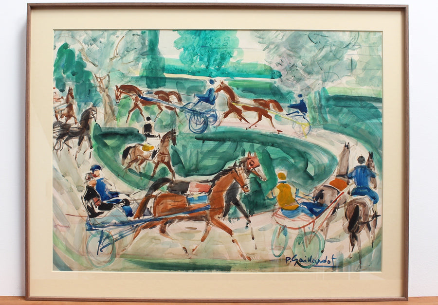 'A Day at the Deauville Racetrack' by Pierre Gaillardot (circa 1950s)