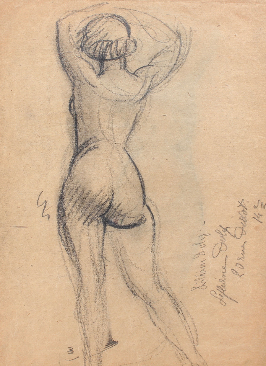 'Standing Nude with Raised Arms' by Guillaume Dulac (circa 1920s)