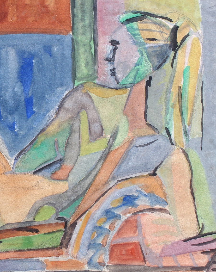 Reclining Nude Model by Kosta Stojanovitch (1957)
