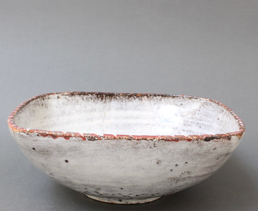 Vintage French Ceramic Bowl by Jean Derval for Le Mûrier (circa 1960s)