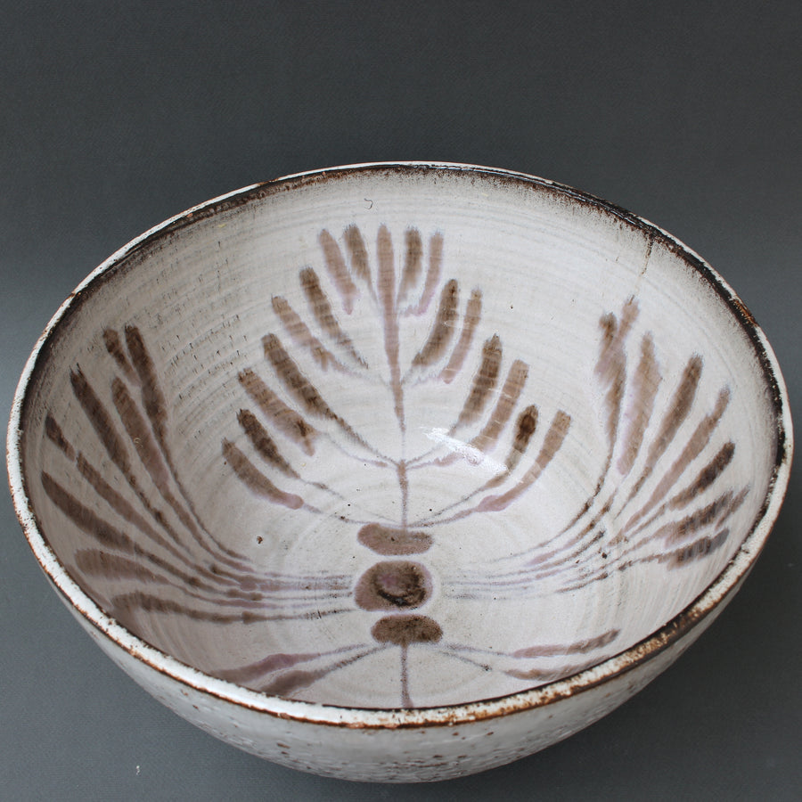Vintage French Ceramic Decorative Bowl by Gérard Hofmann (circa 1950s) - Large