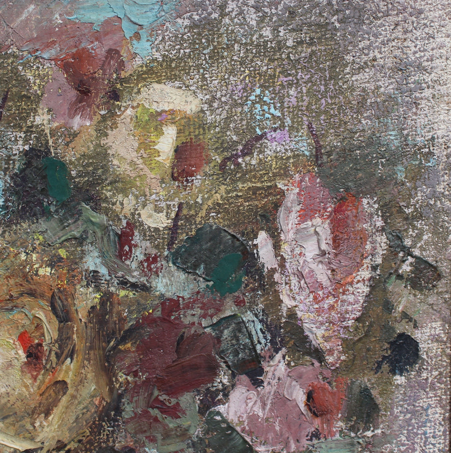 'Bouquet of Flowers in Red Vase' by Lilian E. Whitteker (1968)