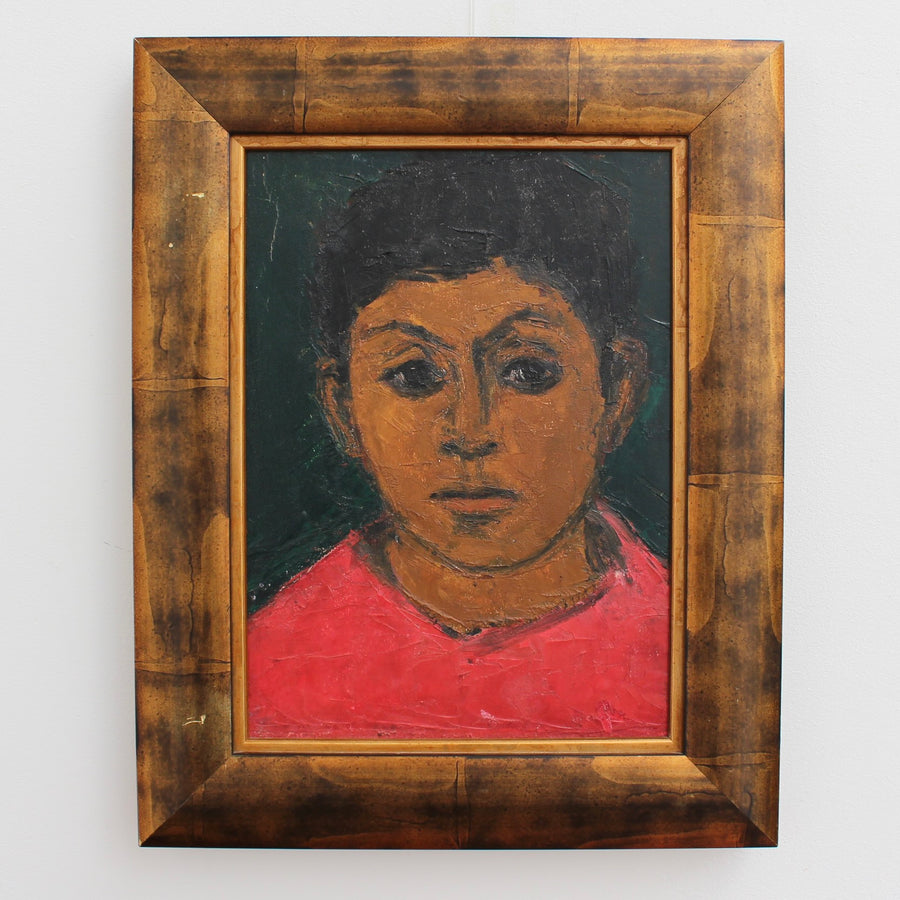 'Portrait of Boy in Red' French School (circa 1930s)