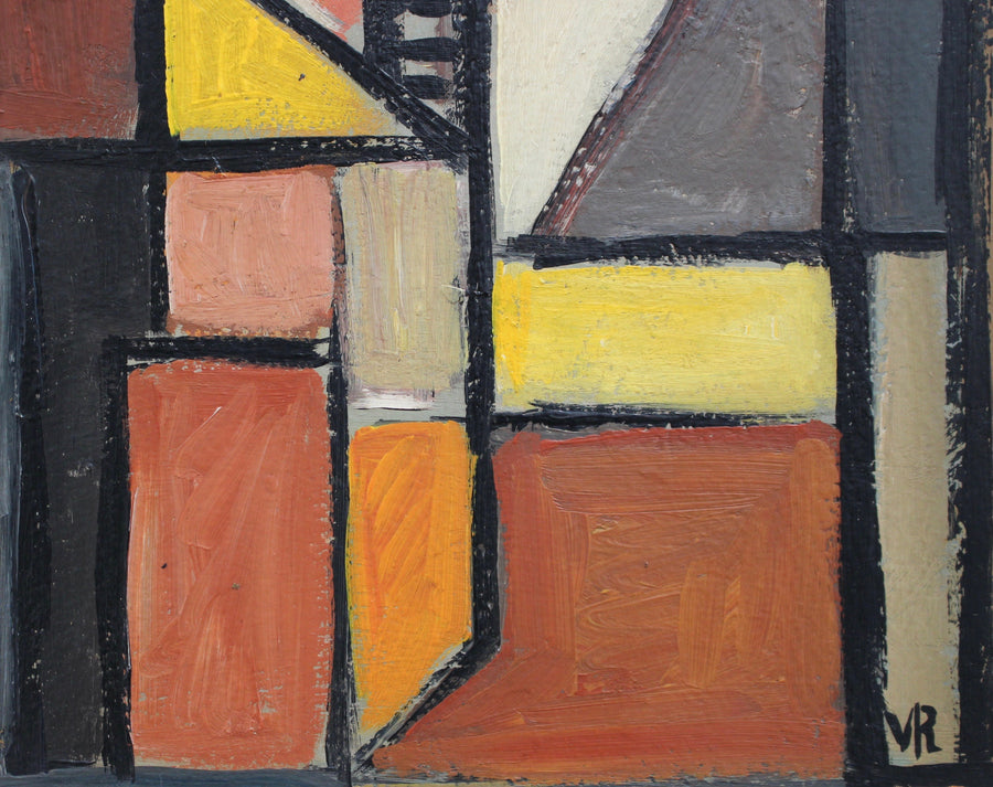 Cubist Composition by VR (circa 1950s - 70s)