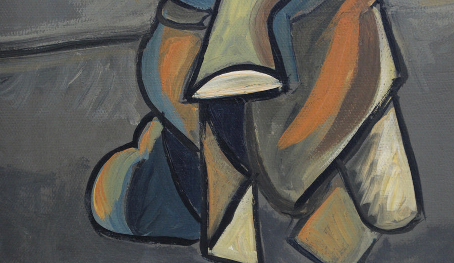 'Standing Abstract Figure' from European School (circa 1960s - 80s)