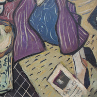 'Portrait of Woman in Purple Coat' by A.R.D. (circa 1940s)