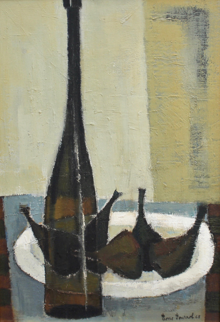 'Still Life with Bottle and Figs' by Pierre Fournel (1968)