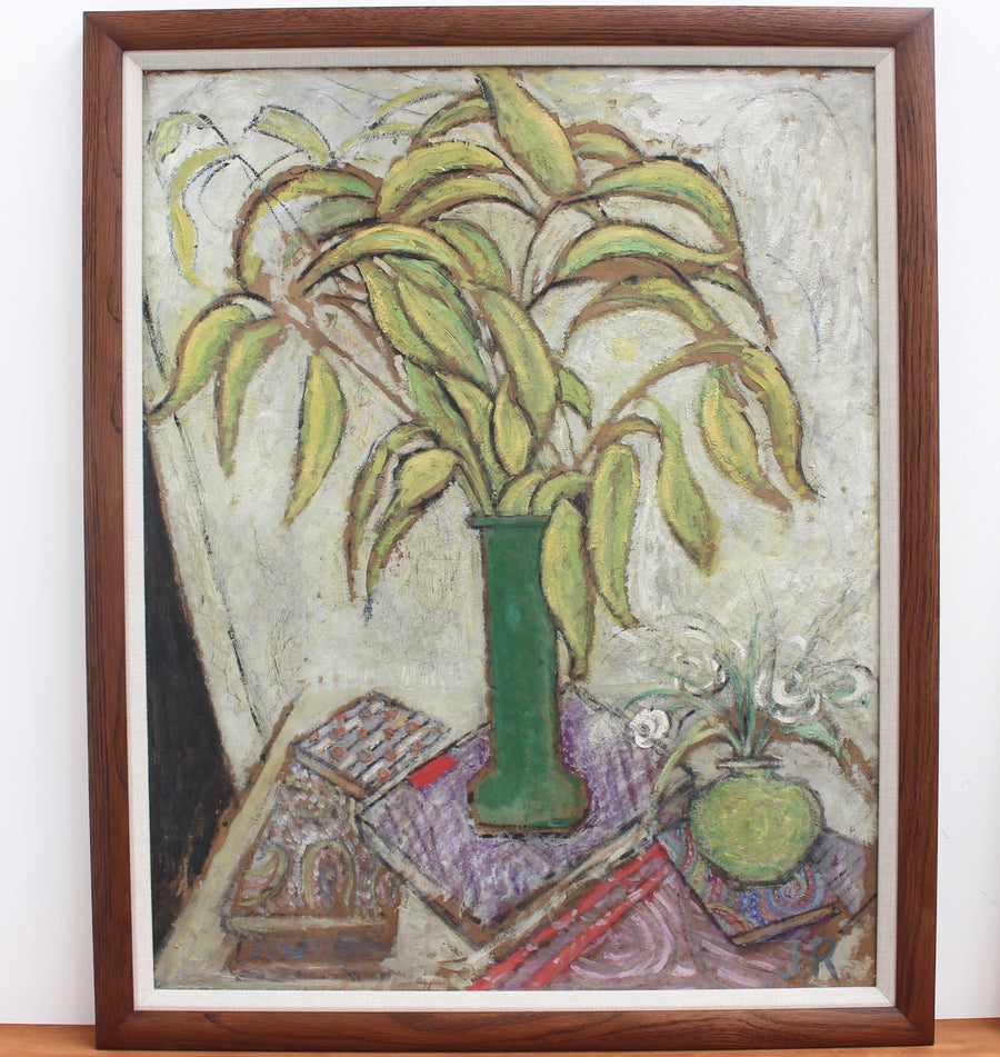 'Still Life with Foliage and Books' by Juliette Roche-Gleizes (circa 1930s)