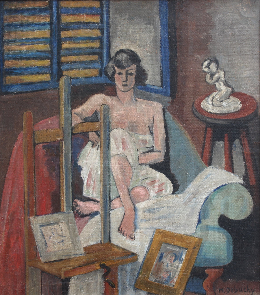 'Seated Woman' by M. Debuchy (c. 1930s)