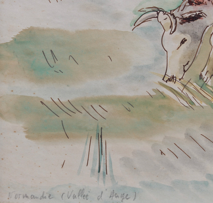 'Grazing Cattle in Normandy' by Genevieve Gallibert (circa 1930s)