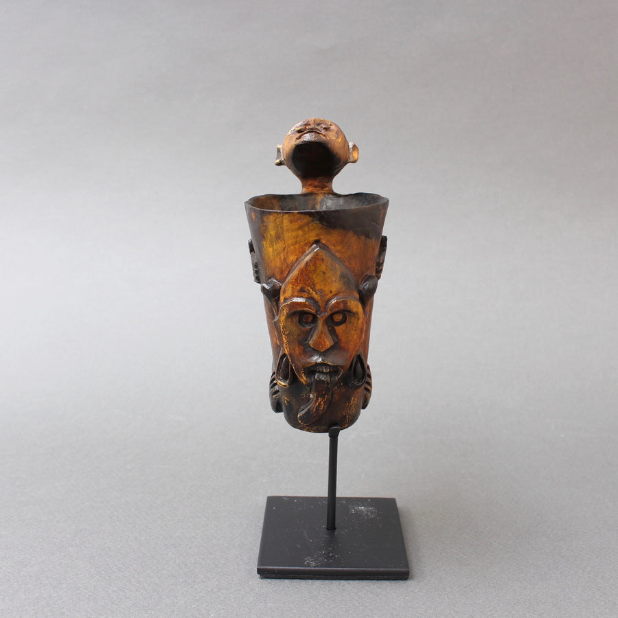 Carved Tattoo Ink Pot from Timor Island, Indonesia (circa 1940s-50s)