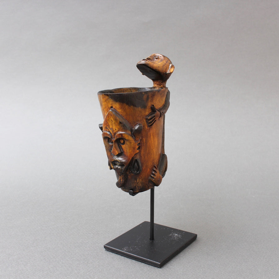 Carved Tattoo Ink Pot from Timor Island, Indonesia (circa 1940s-50s)