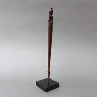 Carved Wooden Hairpin from Timor Island, Indonesia (circa 1970s)