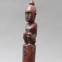 Carved Wooden Hairpin from Timor Island, Indonesia (circa 1970s)