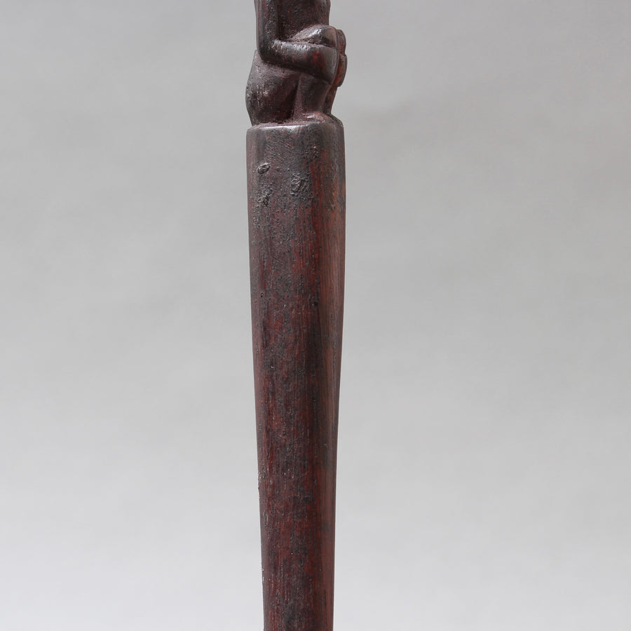 Carved Wooden Hairpin from Timor Island, Indonesia (circa 1970s)