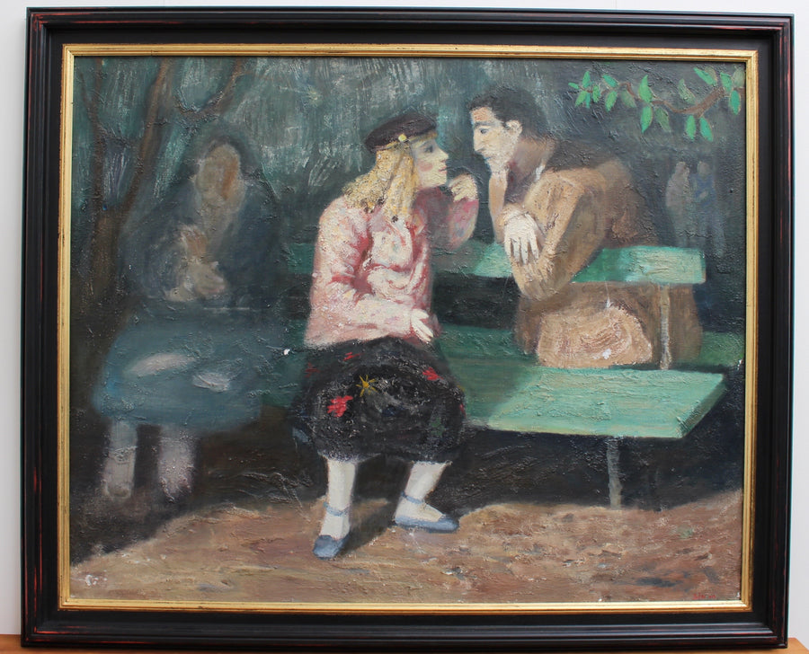 'The Lovers on the Park Bench' by Simon (circa 1950s)