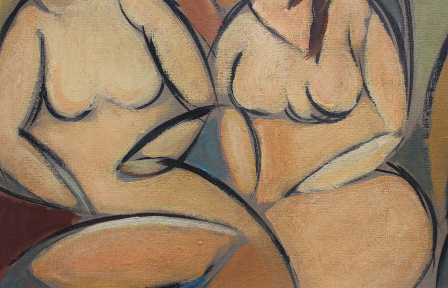 'Two Nudes in Landscape' by STM (circa 1950s)