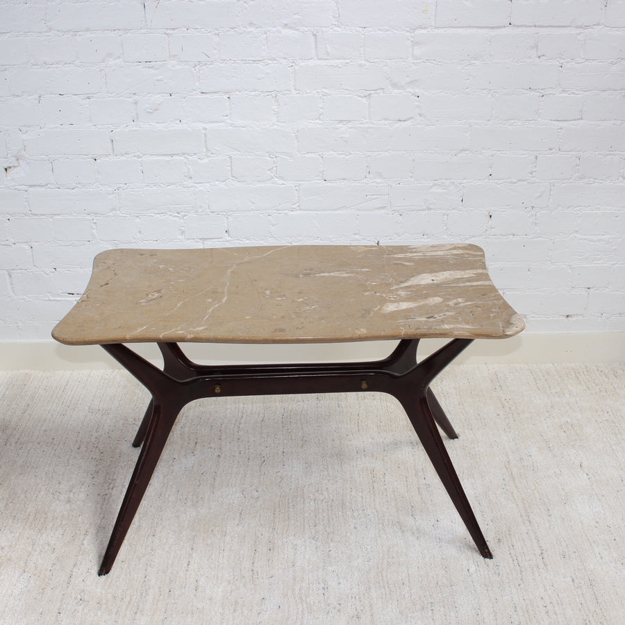 Mid-Century Italian Coffee Table with Marble Top (circa 1950s)
