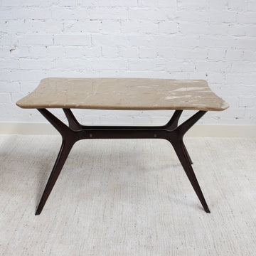 Mid-Century Italian Coffee Table with Marble Top (circa 1950s)