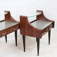 Pair of Vintage Italian Bedside Tables (circa 1950s)