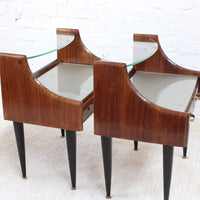 Pair of Vintage Italian Bedside Tables (circa 1950s)