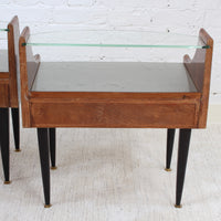 Pair of Vintage Italian Bedside Tables (circa 1950s)