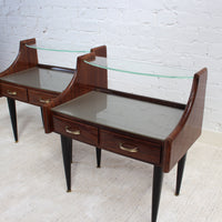 Pair of Vintage Italian Bedside Tables (circa 1950s)