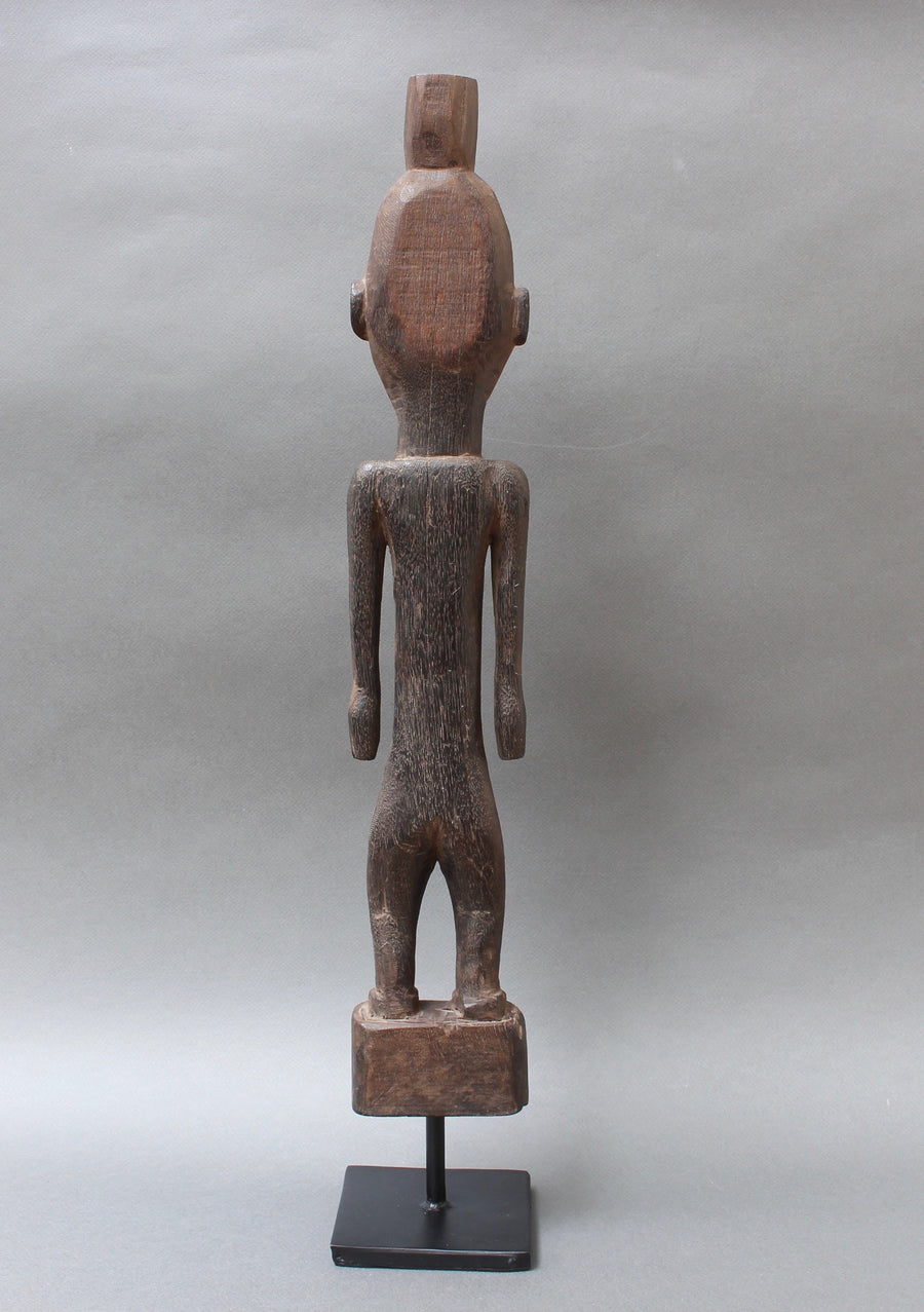 Wooden Carved Ancestral Figure of Ironwood from Borneo (Mid-20th Century)