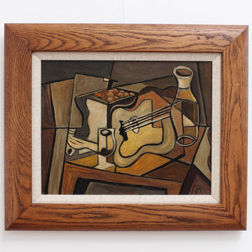 'Cubist Still Life on Table' by J.G. (circa 1940s - 1960s)