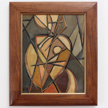 'Portrait of Woman in the Mirror' by STM (circa 1940s - 1960s)