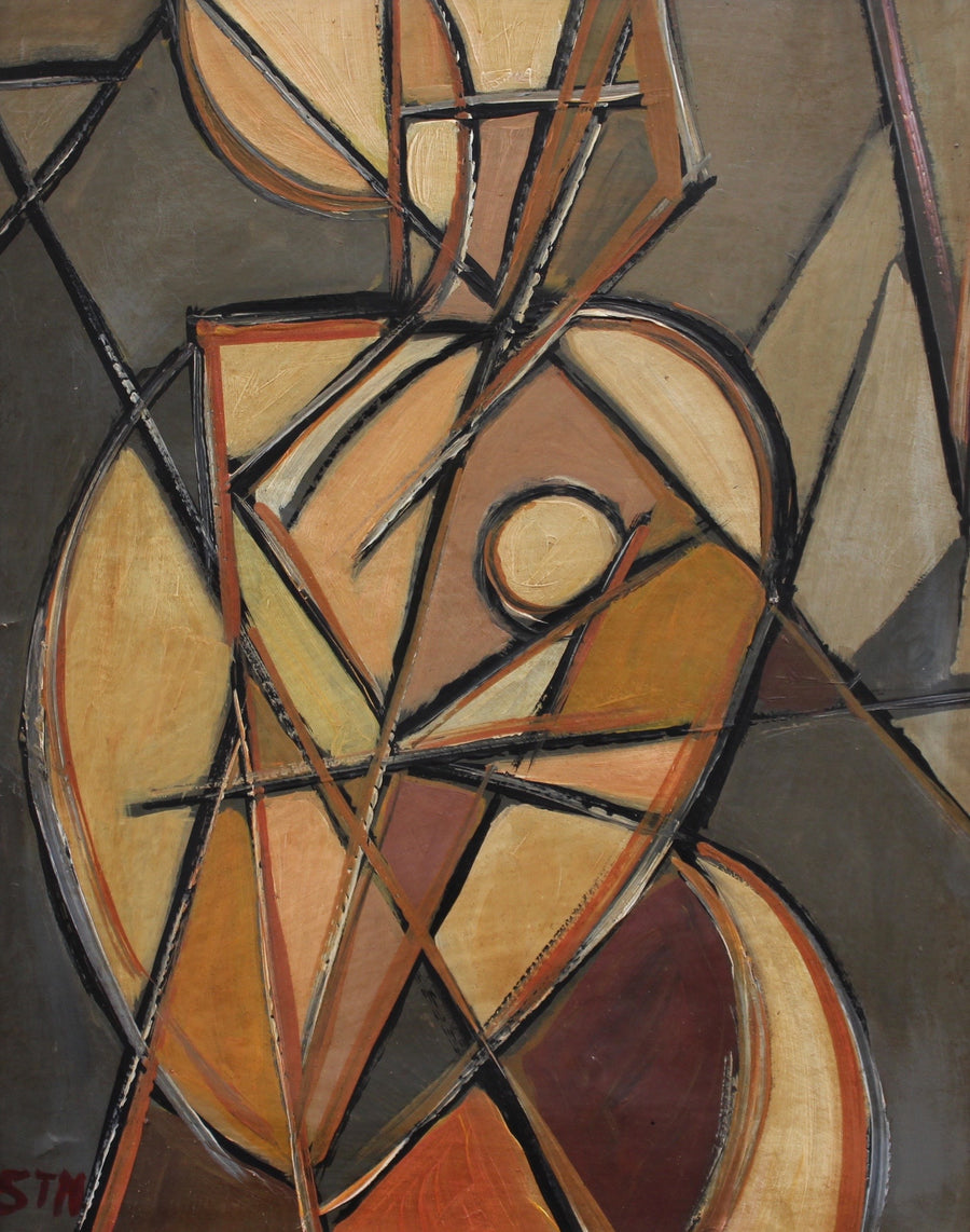 'Portrait of Woman in the Mirror' by STM (circa 1940s - 1960s)