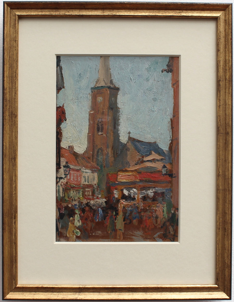 'Belgian Market Square' by Jean-René Nys (c. 1950s)