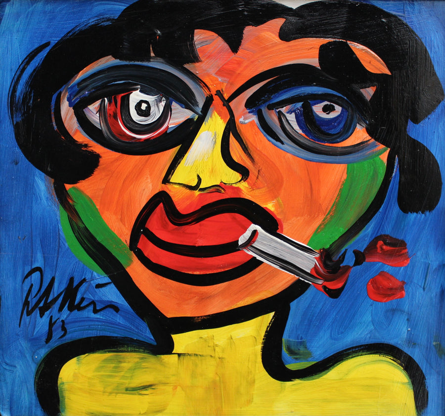 'Portrait of Woman Smoking' by Peter Robert Keil (1983)
