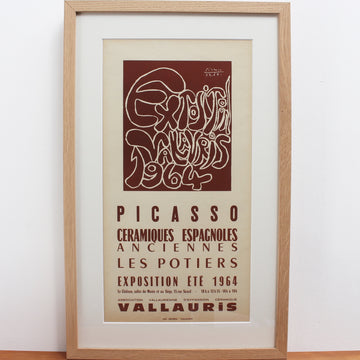 Vintage Vallauris Ceramics Poster by Pablo Picasso and Arnéra Printers (1964)