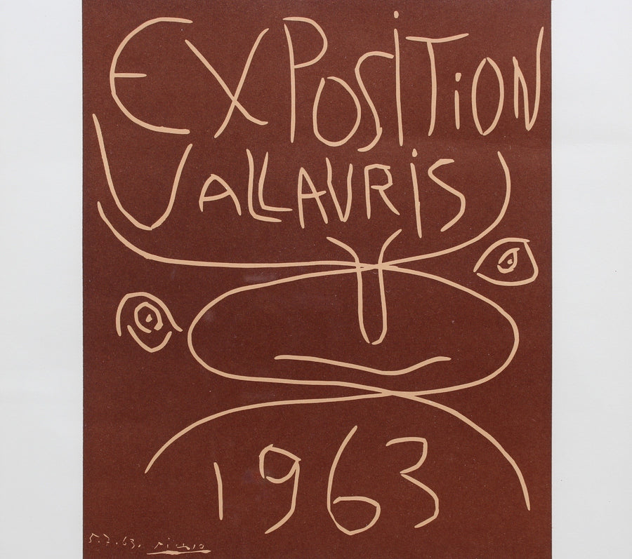 Vintage Vallauris Ceramics Poster by Pablo Picasso and Arnéra Printers (1963)