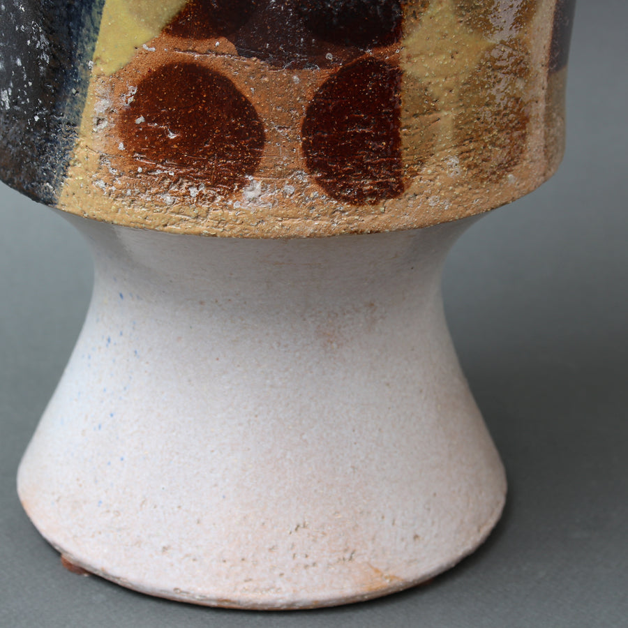 French Ceramic Decorative Vase by Jean Derval (1990) - Large