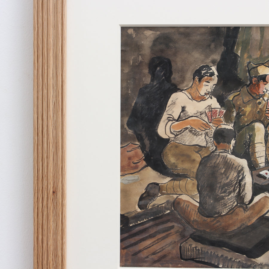 'Soldiers Playing Cards' by Yves Brayer (1939)