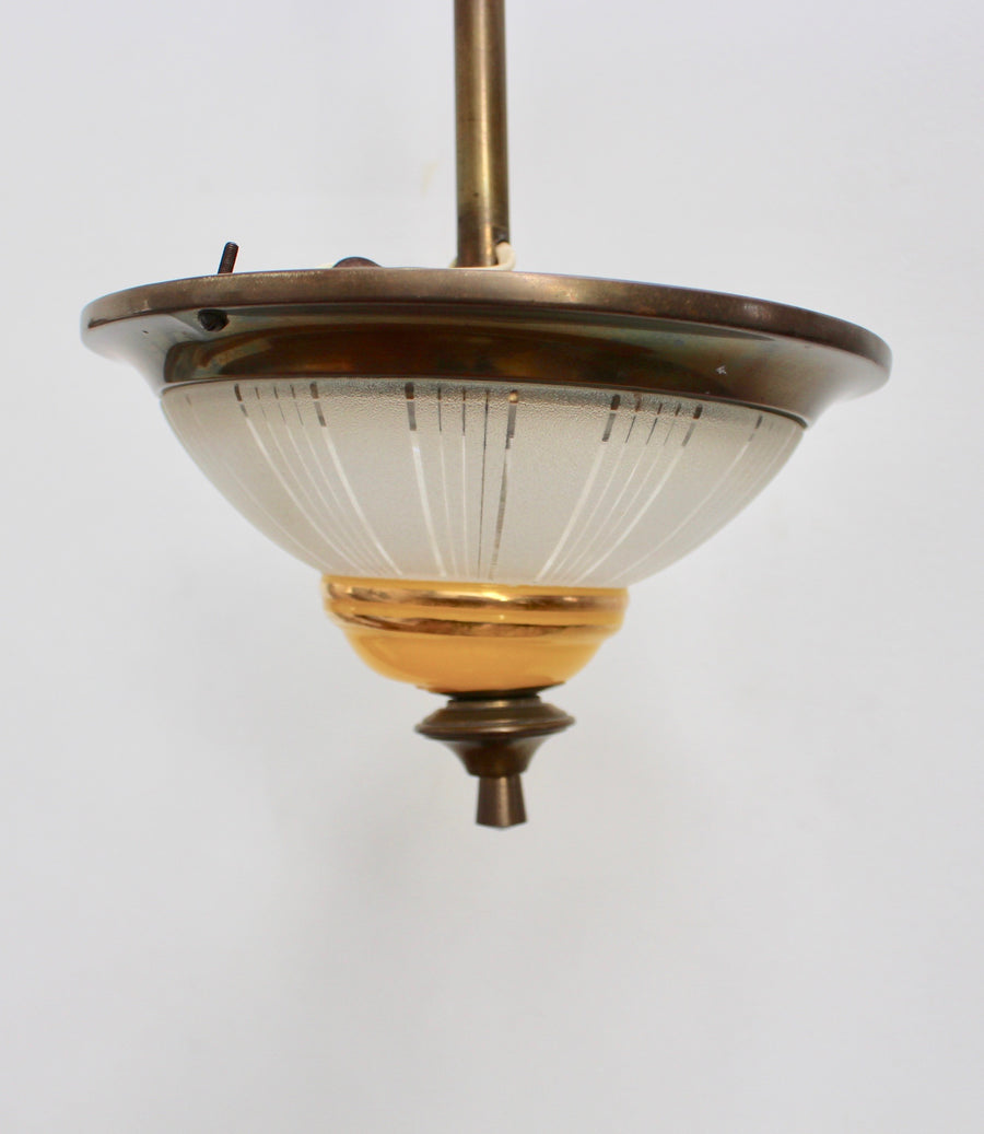 French Mid-Century Conical Ceiling Light (circa 1940s)