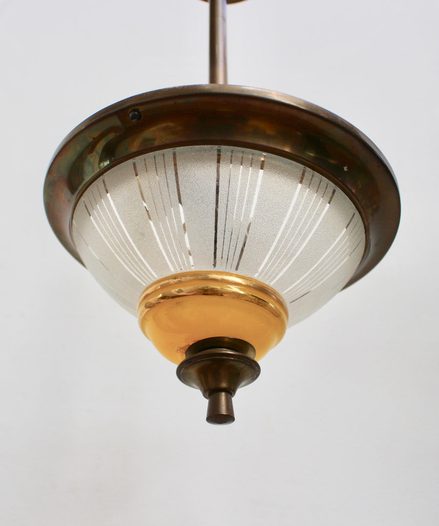 French Mid-Century Conical Ceiling Light (circa 1940s)