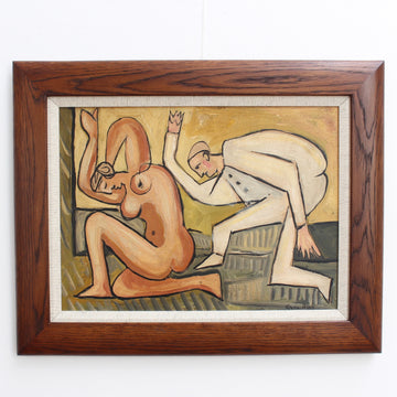 'Kneeling Nude and Mysterious Figure', Berlin School after Picasso (circa 1960s-70s)