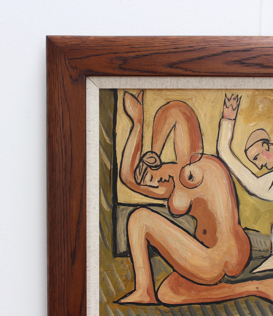 'Kneeling Nude and Mysterious Figure', Berlin School after Picasso (circa 1960s-70s)