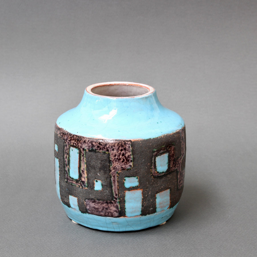French Decorative Ceramic Vase by Jean-Claude Courjault (1961)