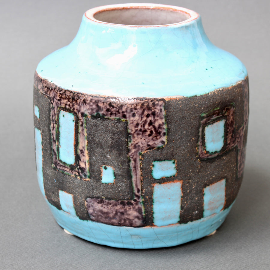 French Decorative Ceramic Vase by Jean-Claude Courjault (1961)