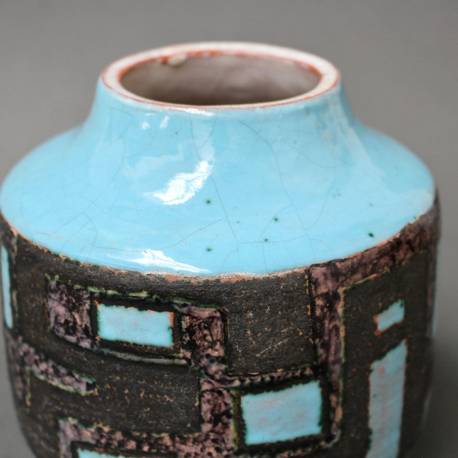 French Decorative Ceramic Vase by Jean-Claude Courjault (1961)