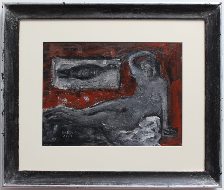 'Reclining Nude with Fish' by Richard Mandin (1963)