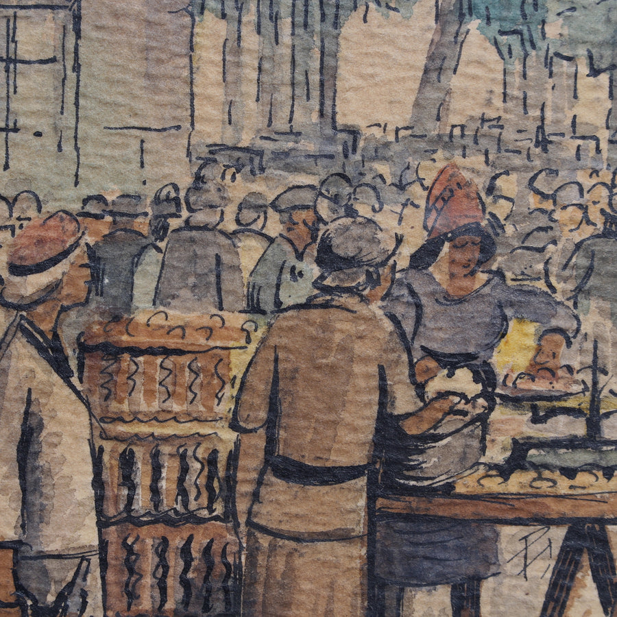 'French Market Day' by Charles Orens Denizard (1945)
