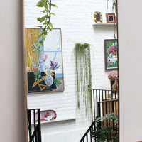 Mid-Century Italian Wall Mirror with Brass Frame (circa 1950s)